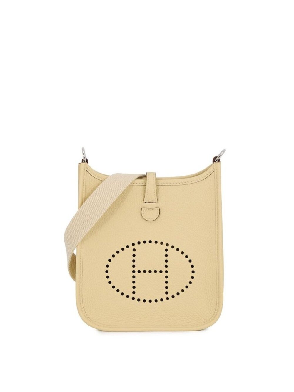 Hermes Shoulder Bag Evelyne TPM 85 Amazon Vanille Silver Taurillon Clemence